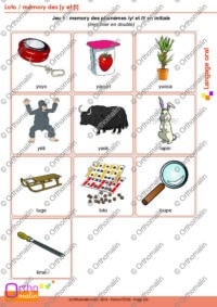 Loto / mémory des [y] et [l]