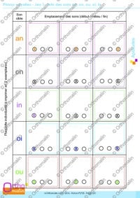 Phono-voyelles - Jeu 2 : loto des sons an, on, ou, oi, in