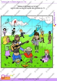 Tableau de multiplication (6 à 10)