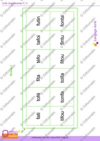 Loto logatomes f / t