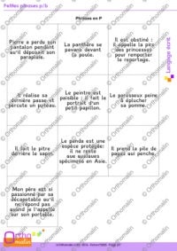 Petites phrases p/b