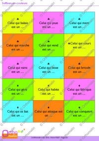 Suffixes en couleurs