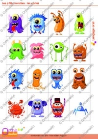 Les p'tits monstres : les cartes