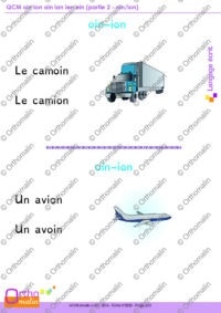QCM oin ion ain ian ien ein (partie 2 - oin/ion)