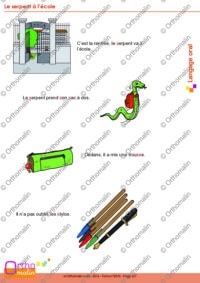 Le serpent va à l'école