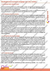 Développement du langage oral chez l'enfant