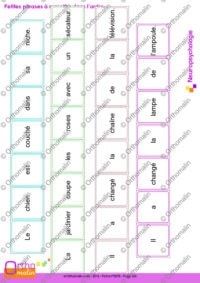 Petites phrases à remettre dans l'ordre