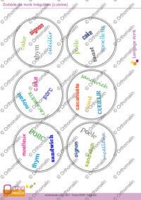 Dobble de mots irréguliers (cuisine)