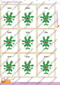 Cartes lecture martiens t/d