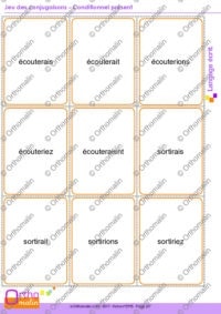 Jeu des conjugaisons - Conditionnel présent
