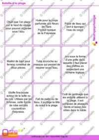 Des devinettes à la plage