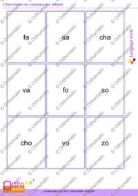 Cherchons les syllabes qui sifflent