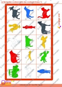 La ferme des couleurs (loto des couleurs niveau 1)