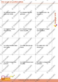 Dire "cr gr" en position initiale