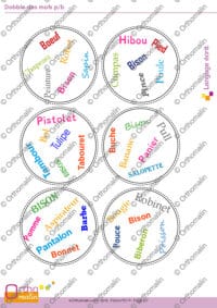 Dobble des mots p/b