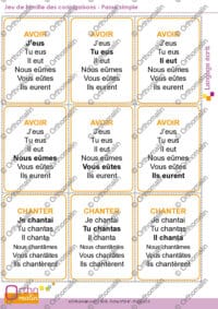 Jeu de famille des conjugaisons – Passé simple