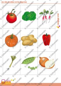 Jeu des doubles sur les légumes