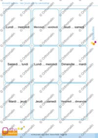 Avant/après : les jours de la semaine