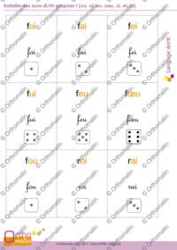Bataille des sons di/tri-graphes I (ou, oi, eu, oeu, ui, ei, ai)