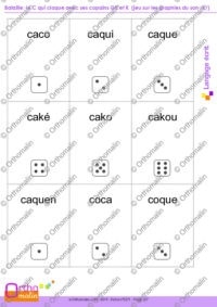 Bataille : le C qui claque avec ses copains QU et K (jeu sur les graphies du son /k/)