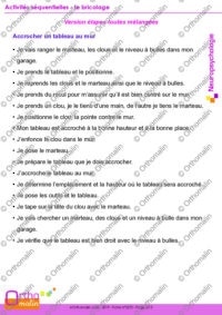 Activités séquentielles - le bricolage