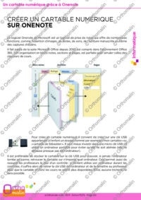 Un cartable numérique grâce à Onenote