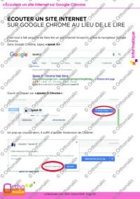 "Ecouter" un site internet sur Google Chrome