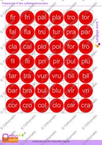 Puissance 4 des syllabes inversées