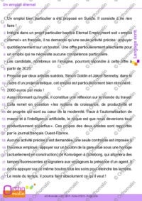 Un emploi éternel