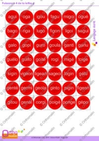 Puissance 4 de la lettre g