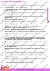 Qui parle ? Dans quel contexte ? (2)