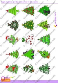 Sapin mystère : jeu de "Qui est-ce ?" des sapins
