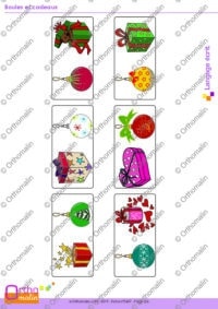 Boules et cadeaux de Noël