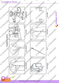 Complète les dessins