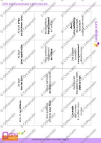 LOTO des compléments circonstanciels