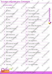 Évocation catégorielle avec contrainte (4)