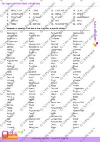 Le tapis roulant des adverbes