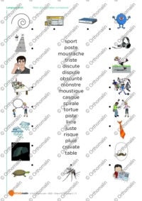 Mots avec syllabes complexes