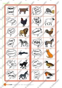 Petit loto des cris d'animaux