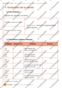 Bilan de la phonation et de l'articulation en cas de fente palatine