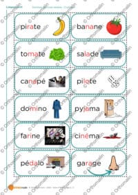 Dominos des mots simples - 3 syllabes