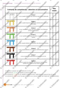 Ceintures de compétences au niveau de l'attention