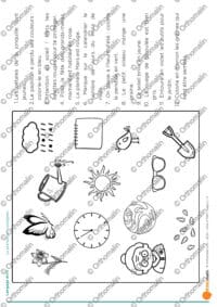 Le printemps : consignes