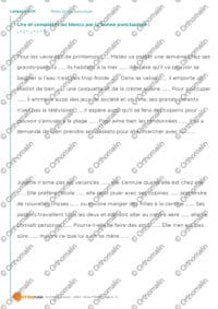 Petits textes à ponctuer