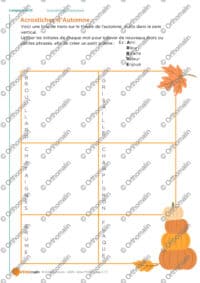 Acrostiches d'automne