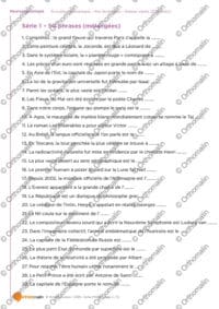 Évocation sémantique – fins de phrases - thèmes variés (200 items)