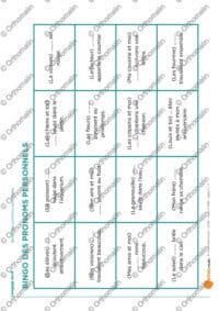 Bingo des pronoms personnels