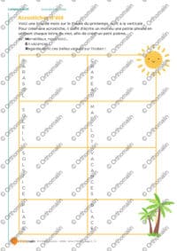Acrostiches d'été