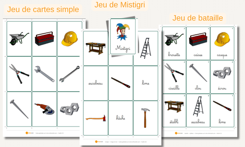 Jeu de cartes simple, jeu de bataille et jeu de Mistigri