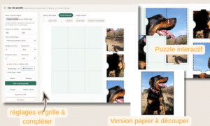 Jeu de puzzle interactif ou à imprimer